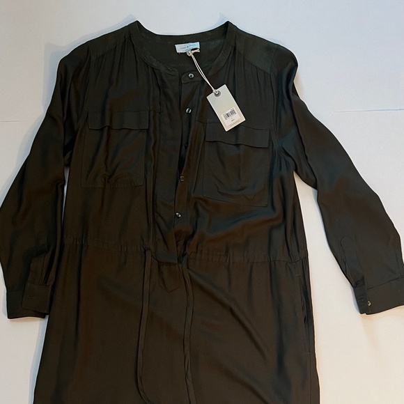 Olive Green Lucky Brand Shirt Dress - NWT - Picture 2 of 8